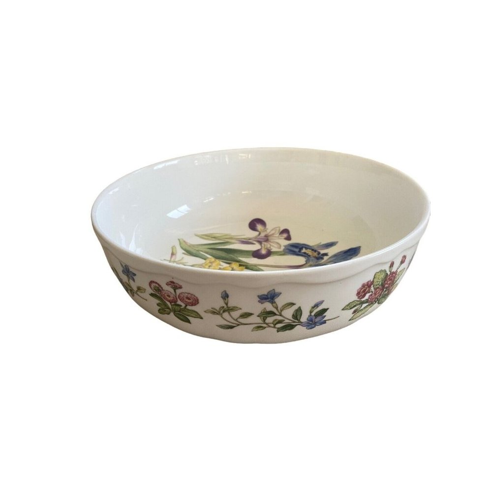 VTG Noritake Casual Gourmet Garden Large Serving+Mixing Bowl Iris Floral 7940/5 - Picture 11 of 12